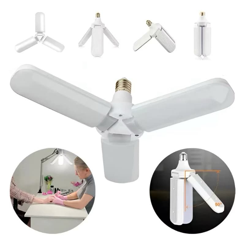 Luminária LED Lampada Multifuncional 3 Petalas 18w Dobrável