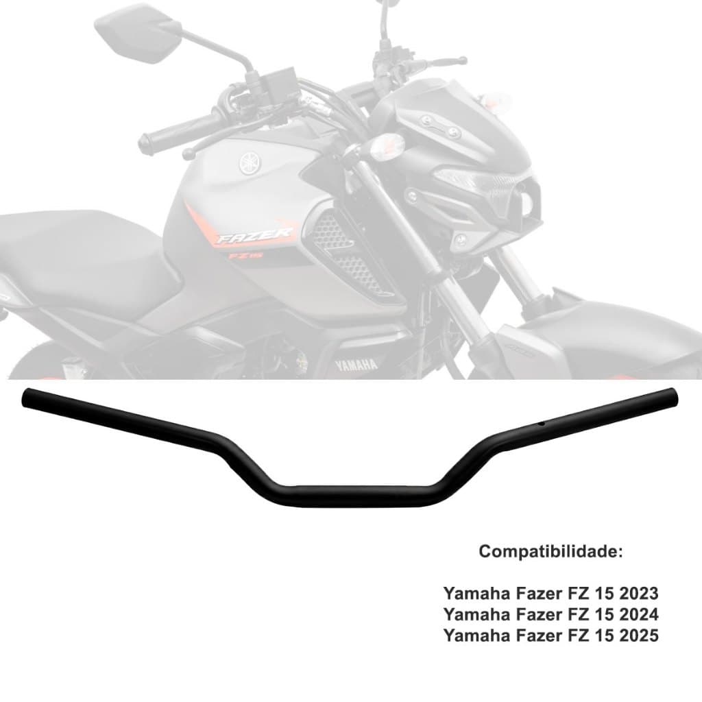 Guidão Modelo Original Moto Fazer FZ 15 2023 Até 2025 Preto Pro Tork