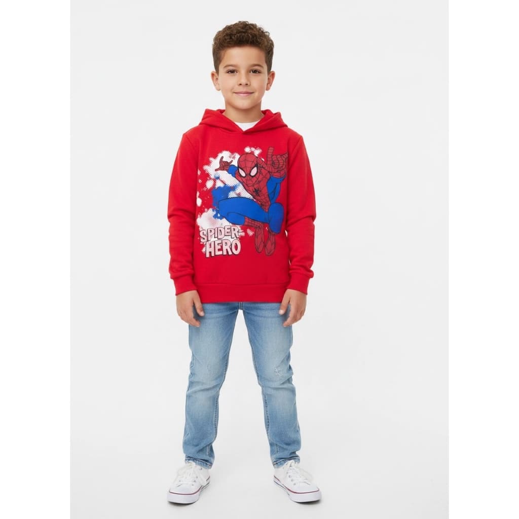 Kit 2 ou 4 Casacos de Moletom Infantil Personagens Homem aranha, Hulk, Capitão America com capuz