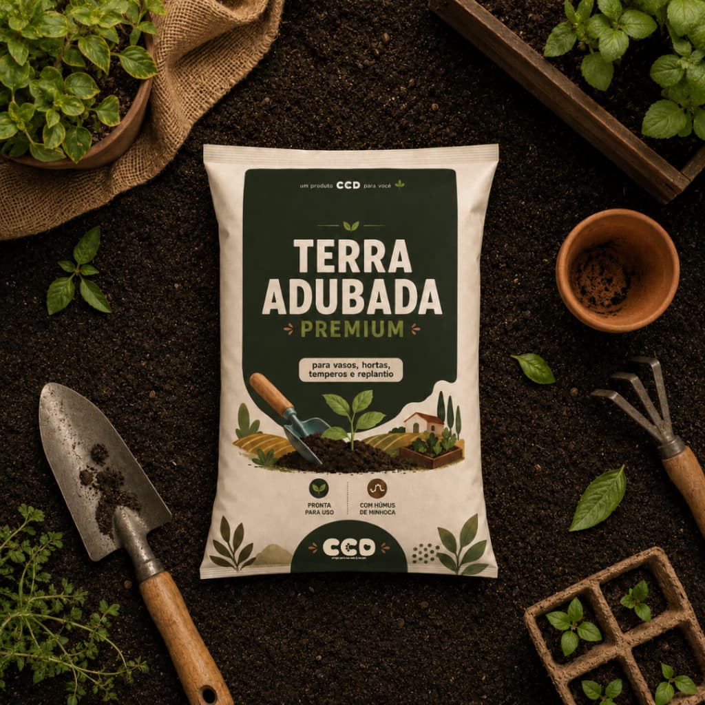 Terra Vegetal Adubada Orgânica Por Kg Para Plantas Vasos Hortas Até 20kg