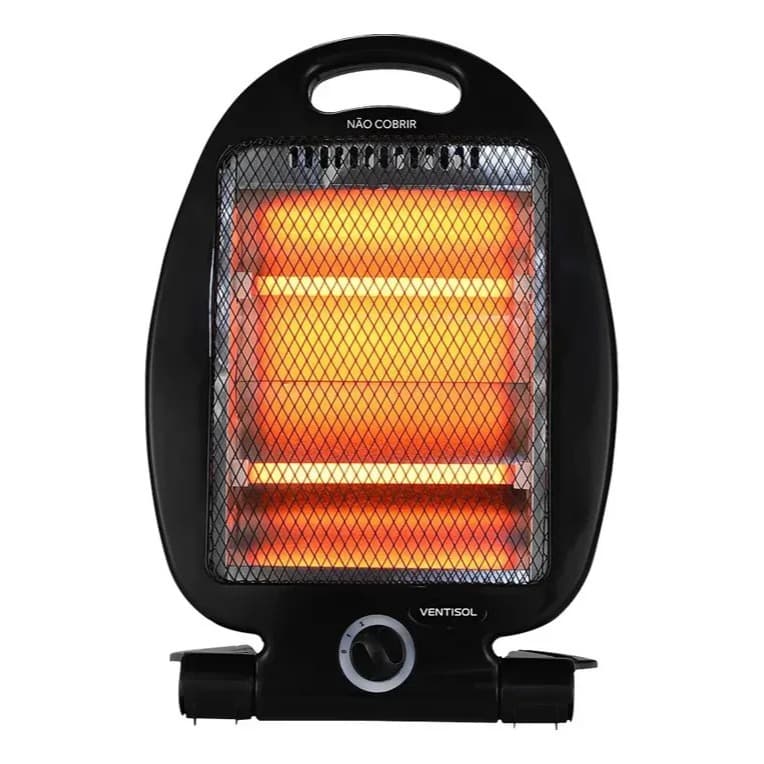 Aquecedor Elétrico Quartzo Doméstico 800w Ventisol Preto 127W