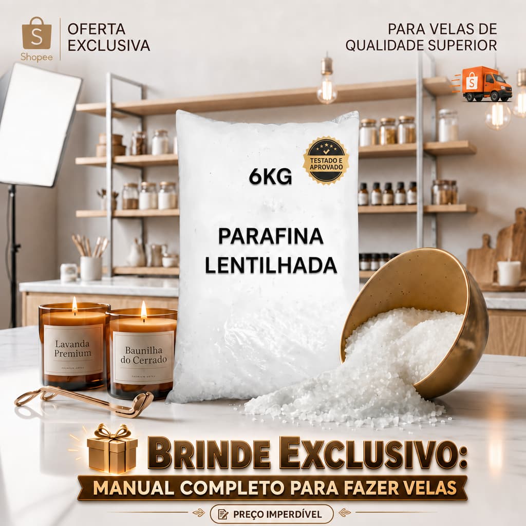 6KG DE PARAFINA 100% PURA NACIONAL PARA VELAS E PRODUTOS ARTESANAIS EM GERAL