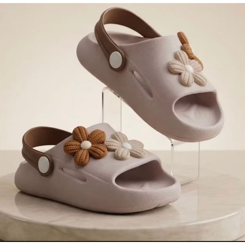 Chinelo Nuvem Infantil Menina Super Leve Macio Confortável Antiderrapante Slide Flores