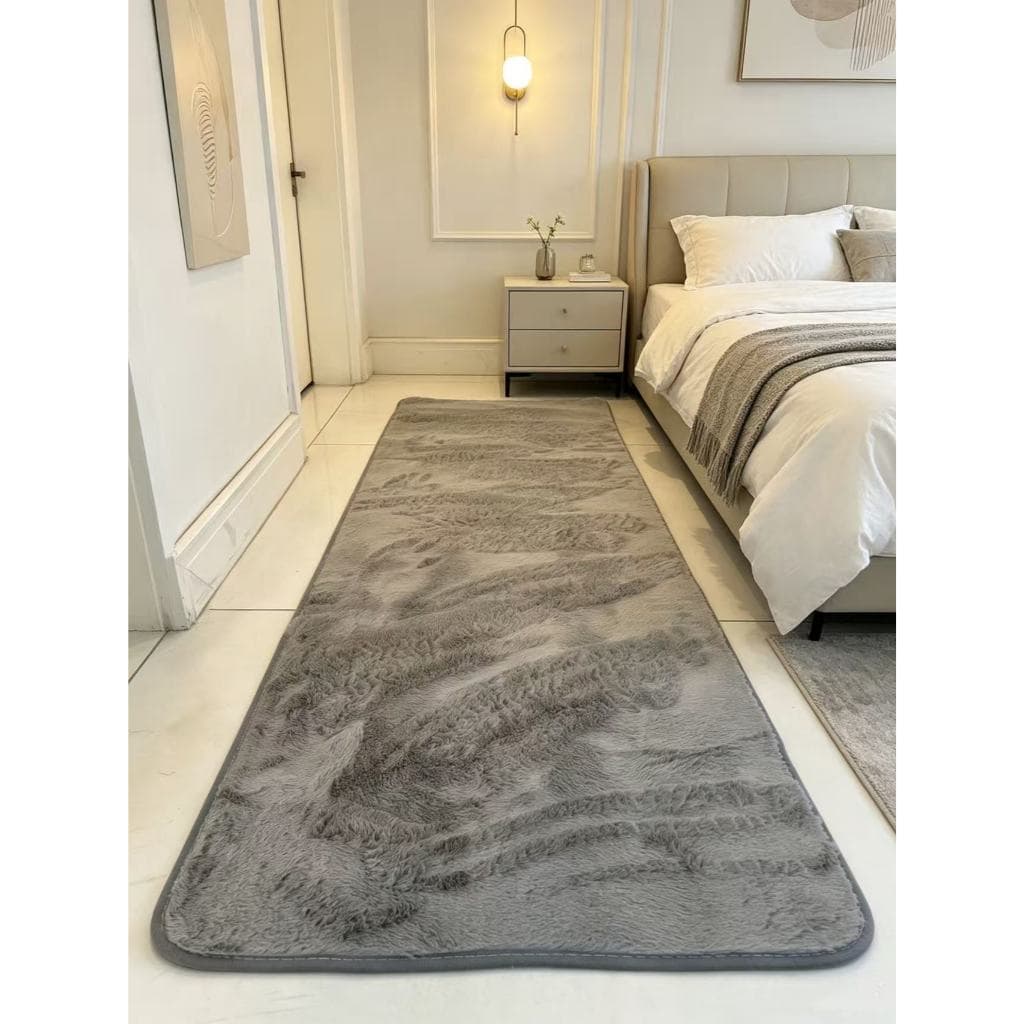 Tapete Passadeira Pelo de Coelho Super Soft 60x2,00m Antiderrapante