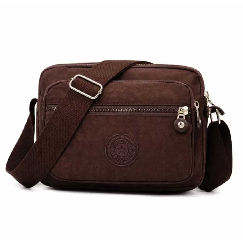 Bolsa Feminina Tiracolo Nylon Transversal Casual Crossbody Acompanha mais Chaveiro + POM POM