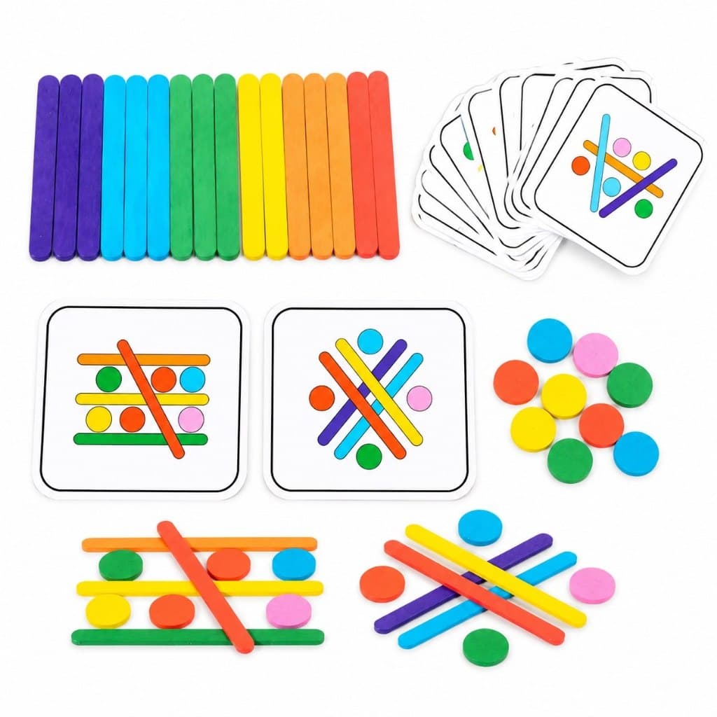 Jogo Do Palito Educa Montessori Sequência Lógica Coordenação