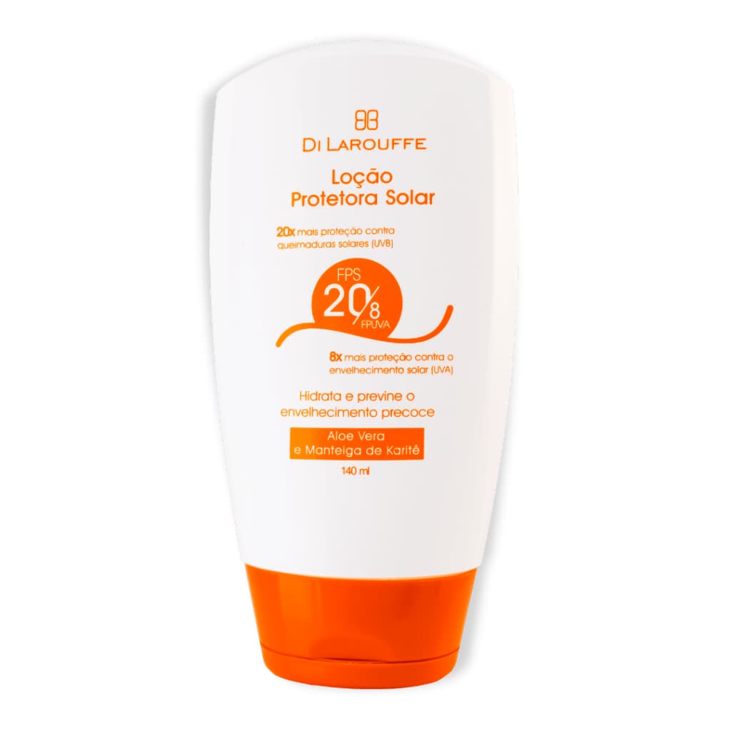 Protetor Solar FPS 20 - Aloe Vera & Manteiga de Karitê - 140ml - Di Larouffe