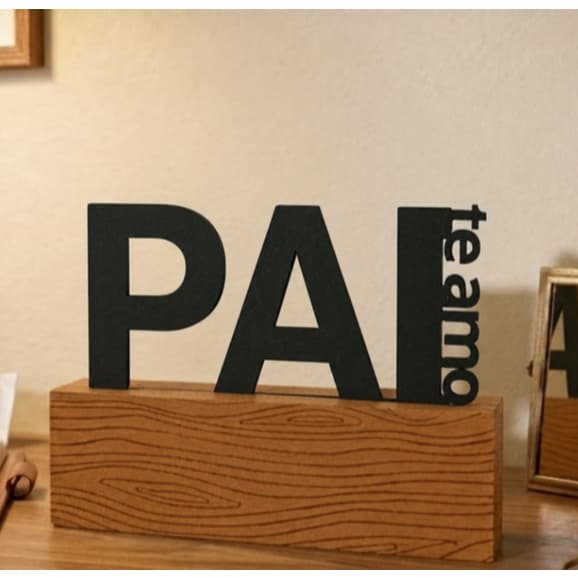 Presente Dia dos Pais Decorativo Troféu Amor Pai Te Amo