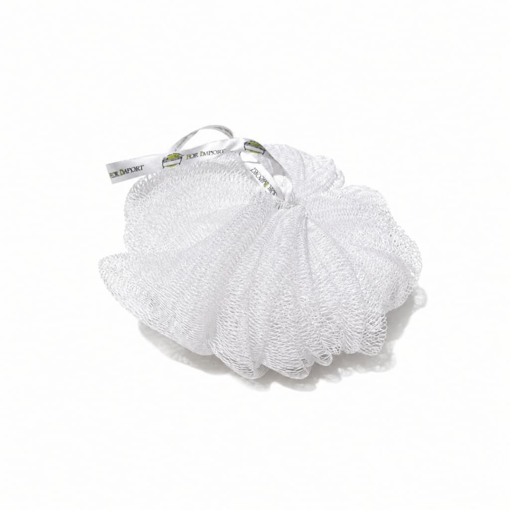 Esponja de Nylon Grande com Cordão Banho Relaxante e Revitalizante