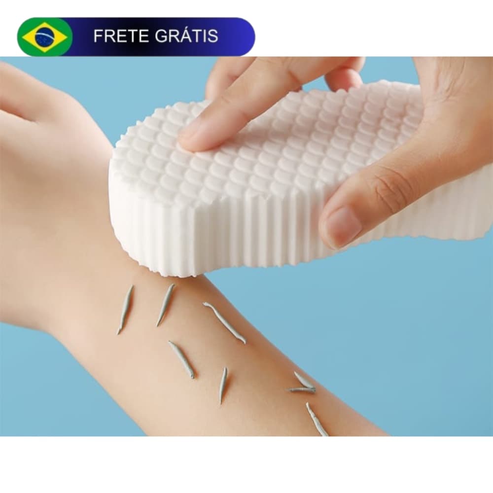 Esponja de banho esfoliante corporal removedor de pele morta e sujeira indolor