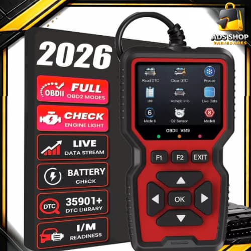 Scanner Automotivo Profissional V519 com verificador de Bateria - Idioma Portugues Profissinal
