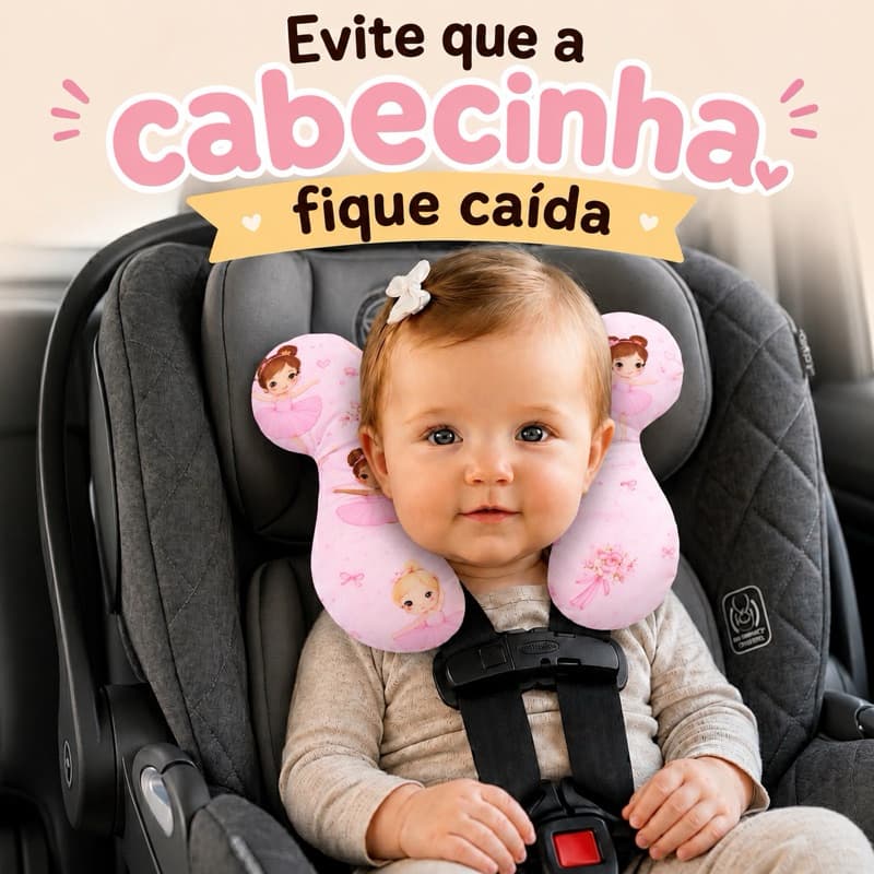 Almofada de Pescoço Bebê com Apoio de Cabeça para Cadeirinha bebe conforto