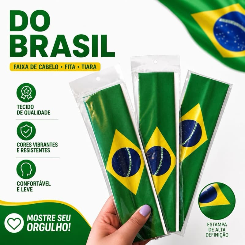 “Faixa Brasil Copa 2026 Torcedor Bandeira”