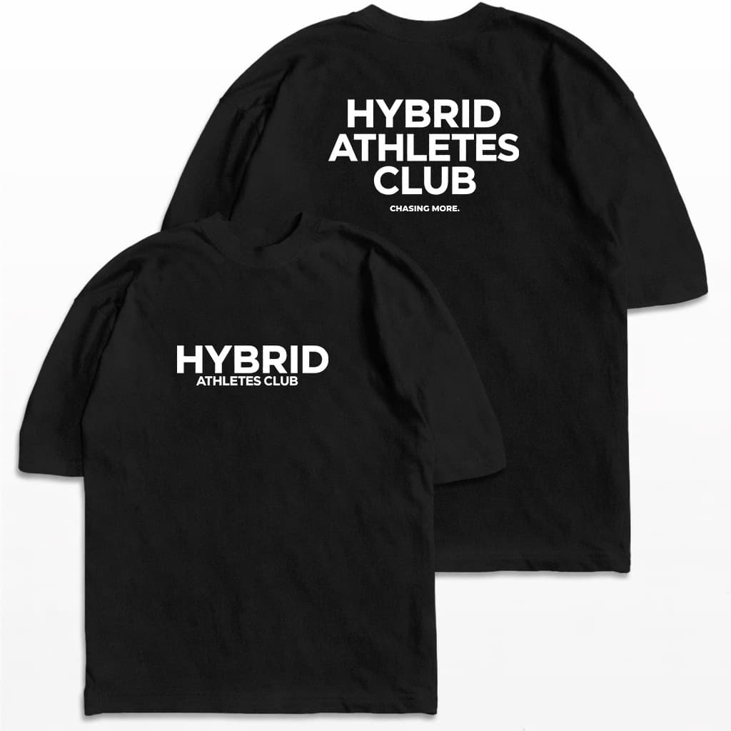 Camiseta Oversized Treino Híbrido Hybrid Athletes Club Streetwear 100% Algodão Unissex