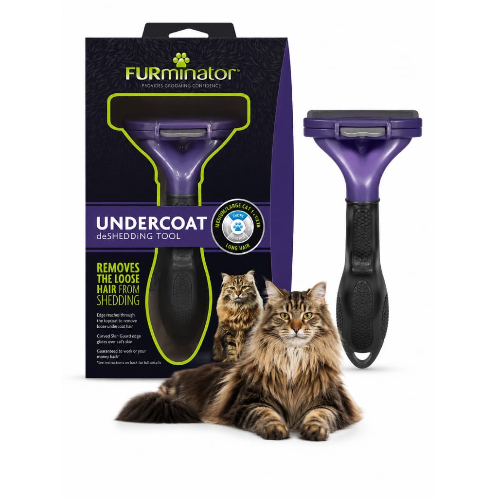 Rasqueadeira FURminator  - Para Gato Médio/grande Pelos Longos Cor Roxo