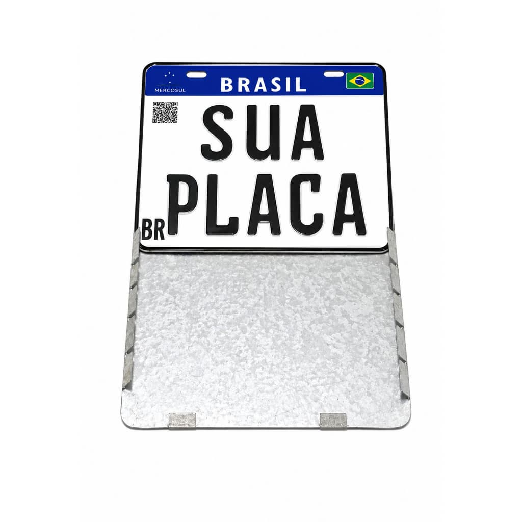 Suporte Protetor De Placa Para Moto Galvanizado