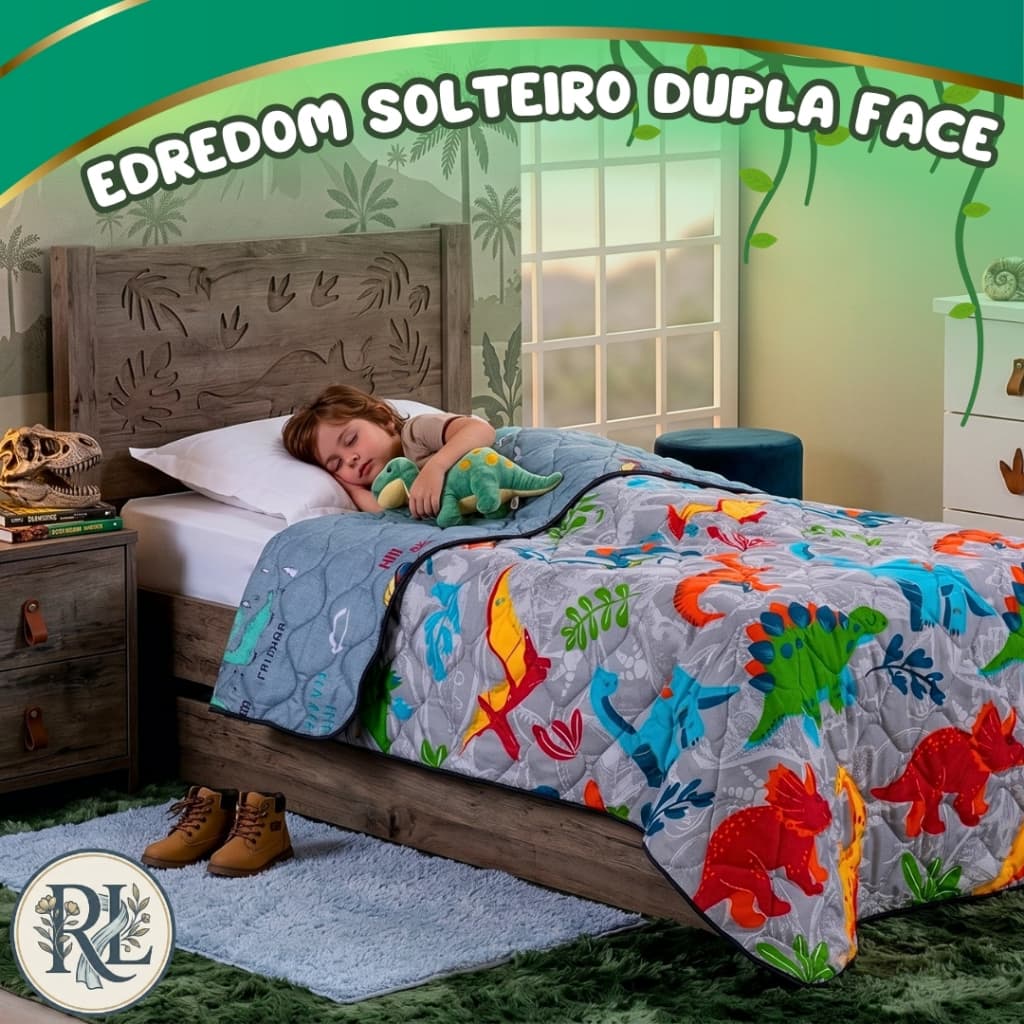 Edredom Solteiro Kids Dupla Face