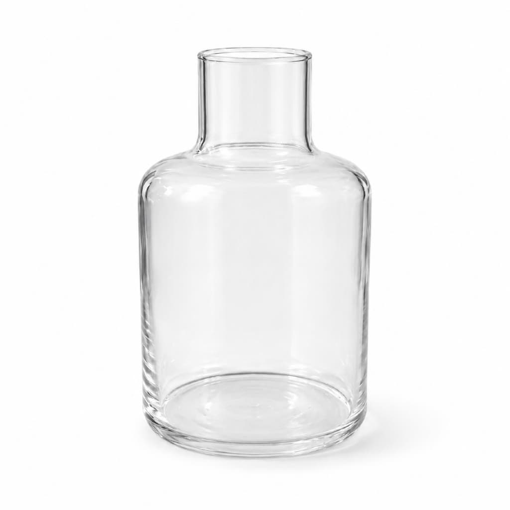 Vaso de Vidro Egito Liso Decorativo Elegante – Ideal para Presente e Decoração