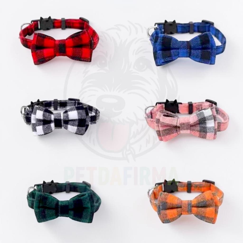 Kit 2 Coleira Gato Cachorro Coleira Para Gato Anti-Enforcamento Gravata Borboleta