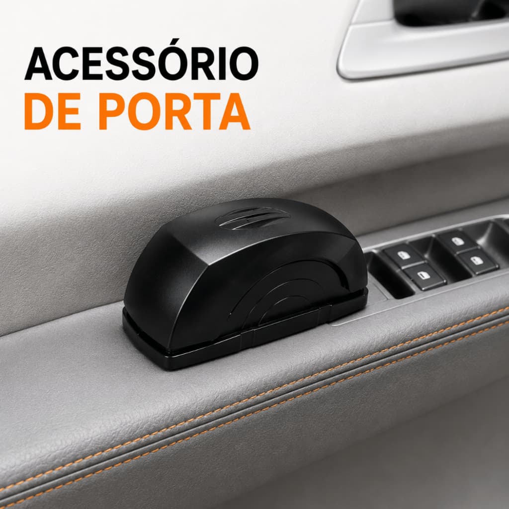 Mini Lixeira Acessório Automotivo de Porta Compacto com Tampa Organizador Multiuso para Carro Fácil Instalação