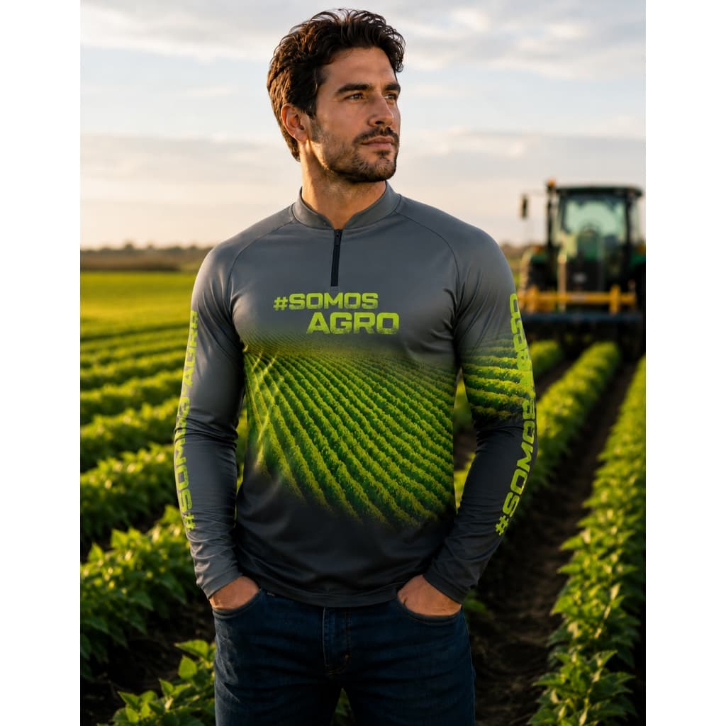 Camisa Agro Proteção Solar 50% Tecido Térmico Blusa Agropecuária