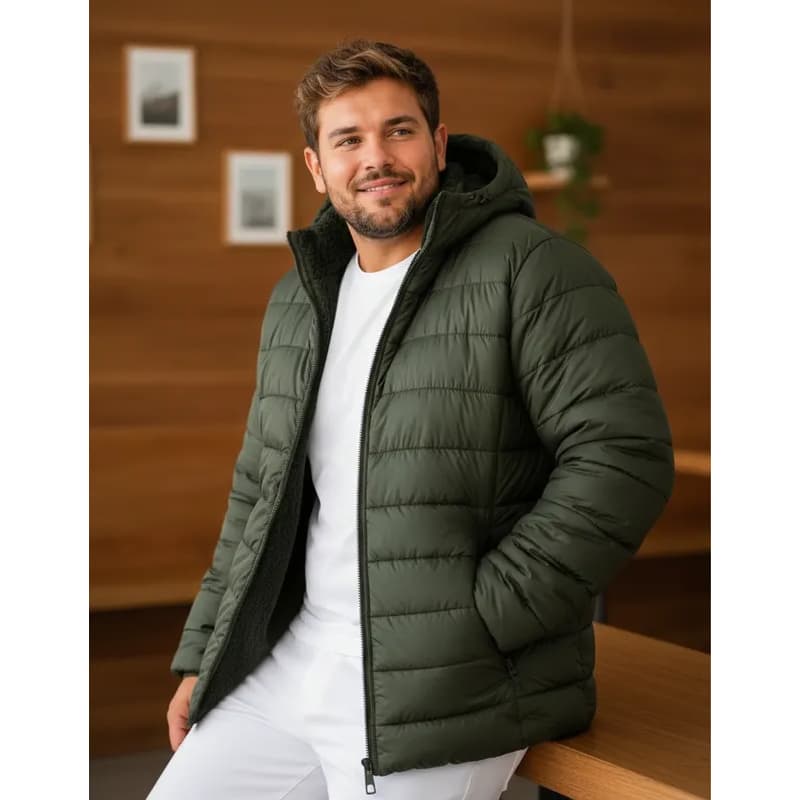 Jaqueta Puffer Bobojaco Unissex - PLUS SIZE com Capuz | Impermeável e Super Quente
