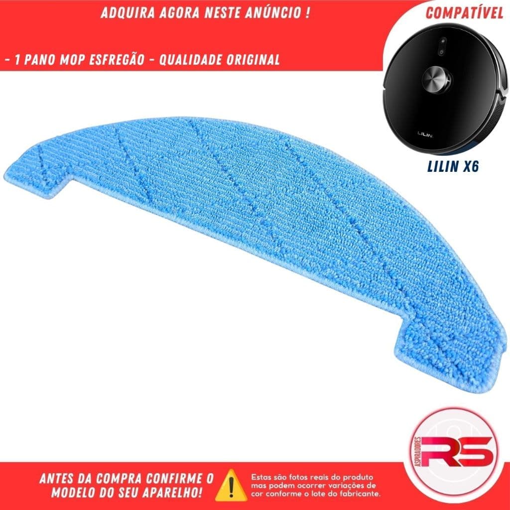 Pano Mop Esfregão Flanela para Robo Aspirador LILIN X6