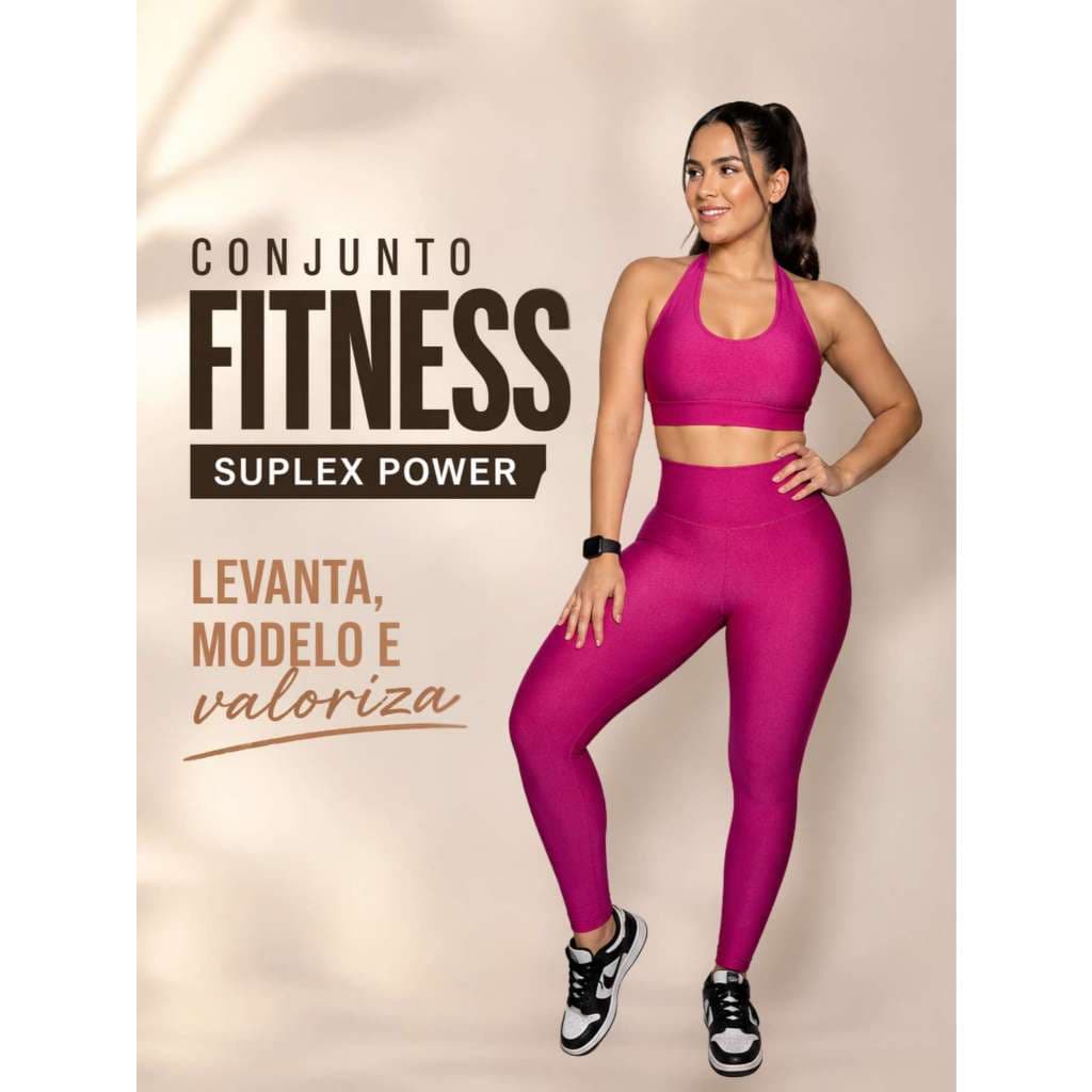 CONJUNTO FITNESS FEMININO CALÇA SUPLEX POWER