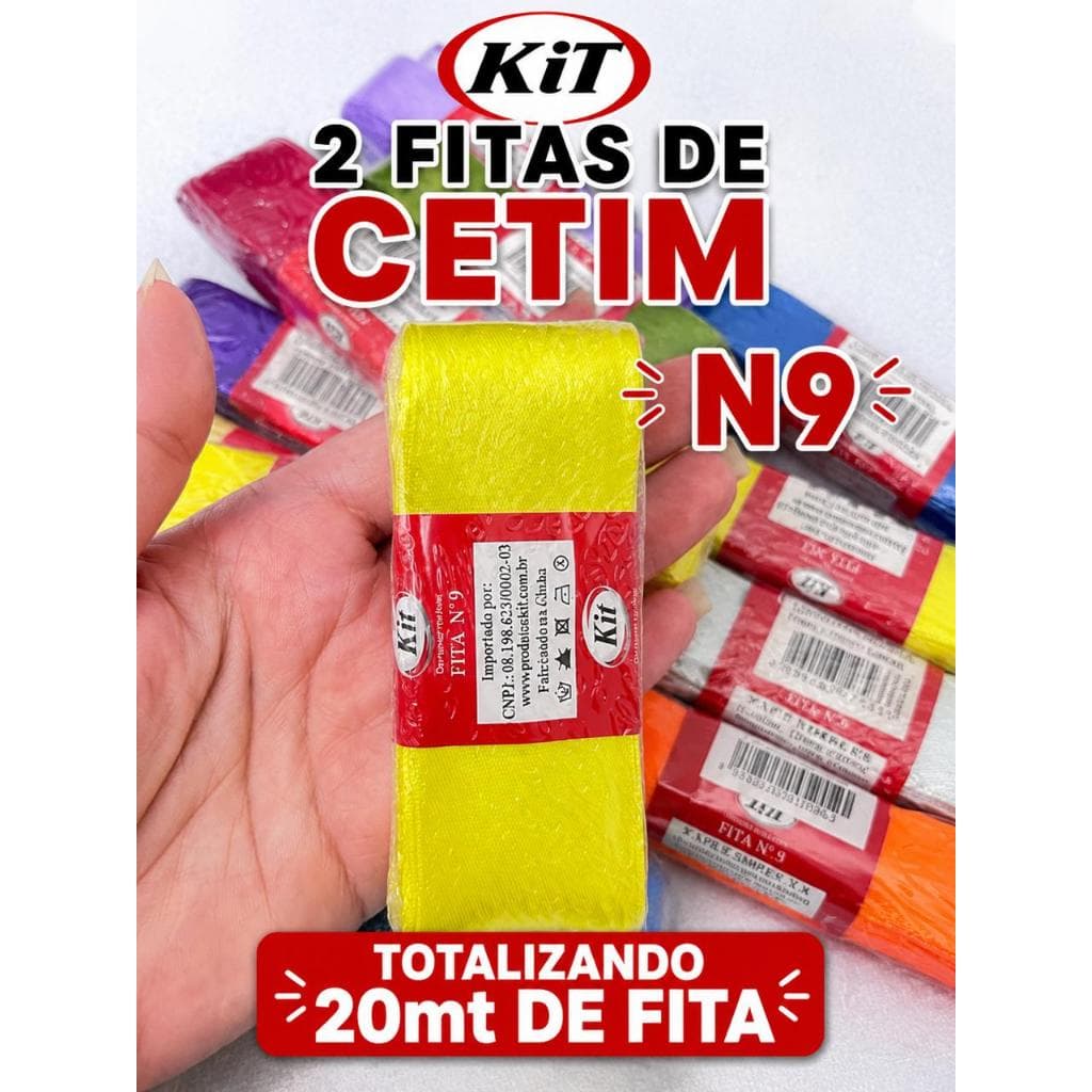 20 Metros Fita de Cetim Nº9 38mm- Kit com 2 Peças (10 Metros cada Peça)- Atenção leia a descrição