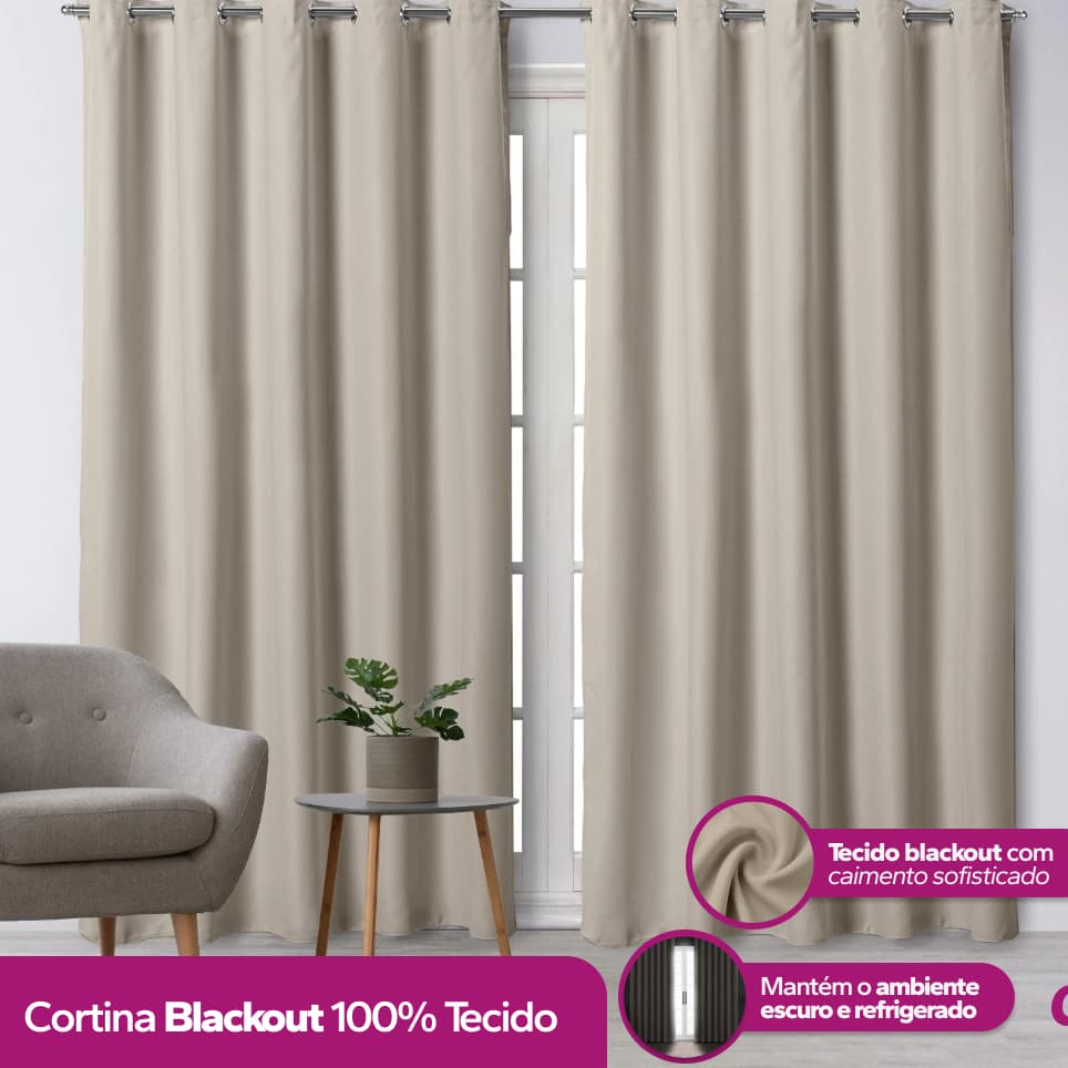 Cortina Blackout premium de 6,00 x 2,80 Diversas Cores e Tamanhos Tecido Em Alta Qualidade de 2 a 6 metros de largura