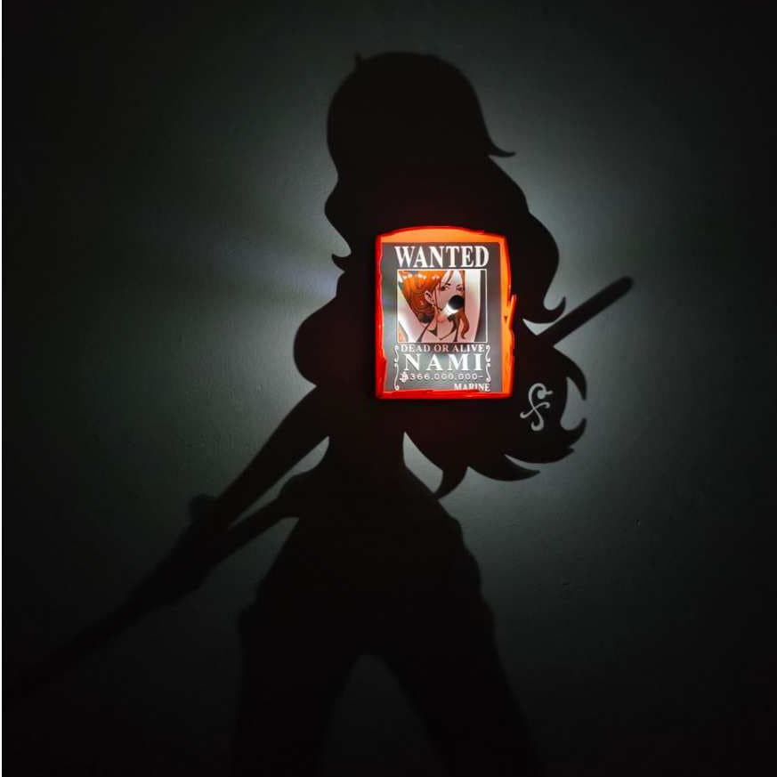 Luminária Nami Led Efeito Sombra Decoração One Piece