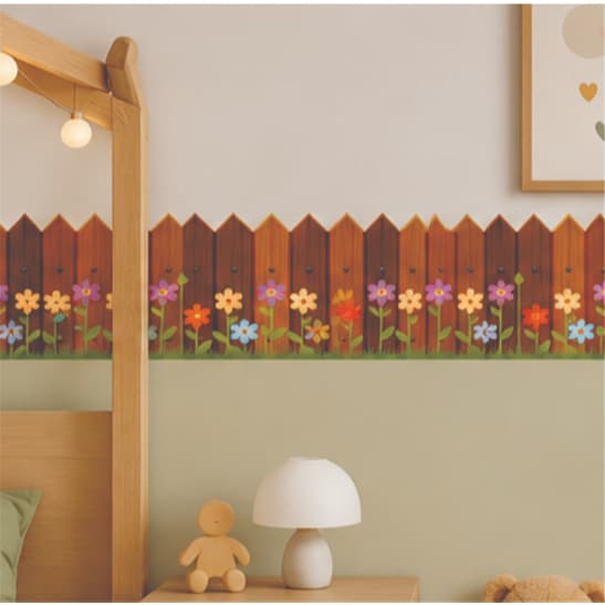 Faixa Decorativa Infantil Cerca Flores 10 Metros Menina
