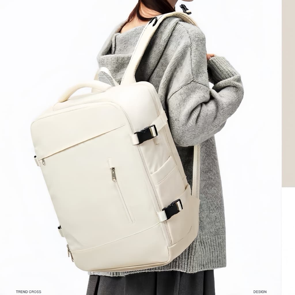 Mochila Multiuso de Grande Capacidade | Ideal para Viagem Curta, Trabalho, Faculdade, com Porta de Carregamento Externo