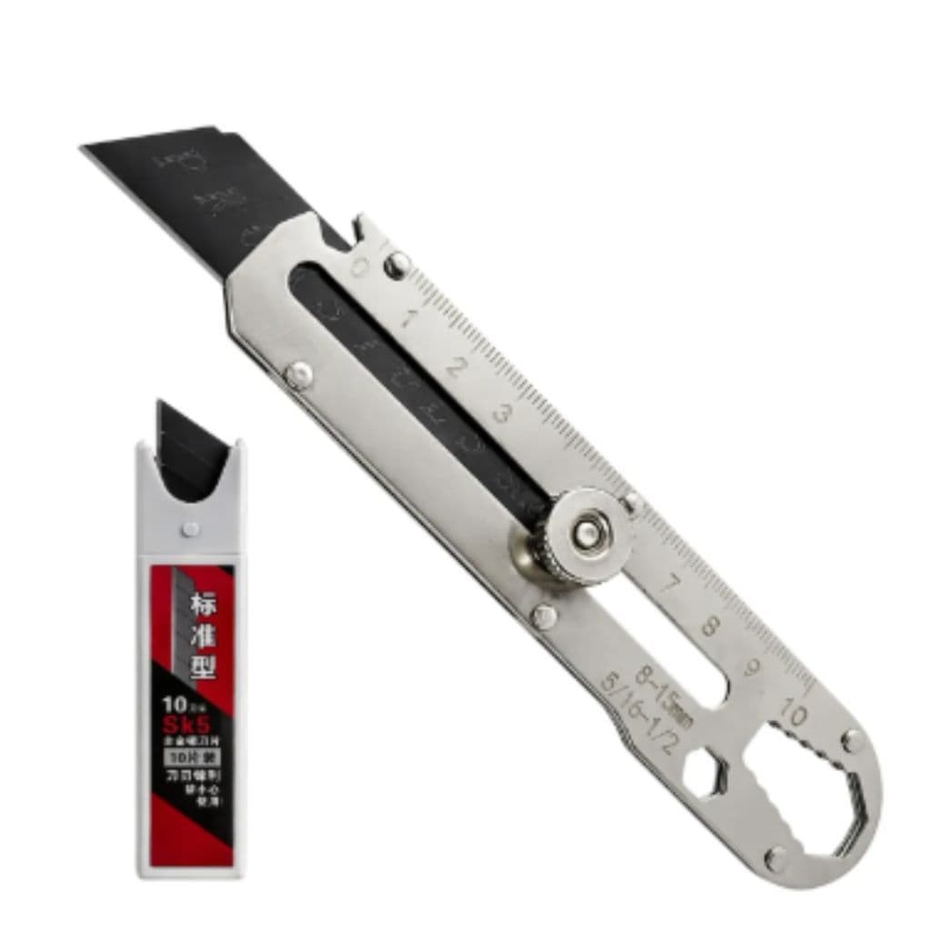 Estilete Aluminio Profissional Com 10 Laminas