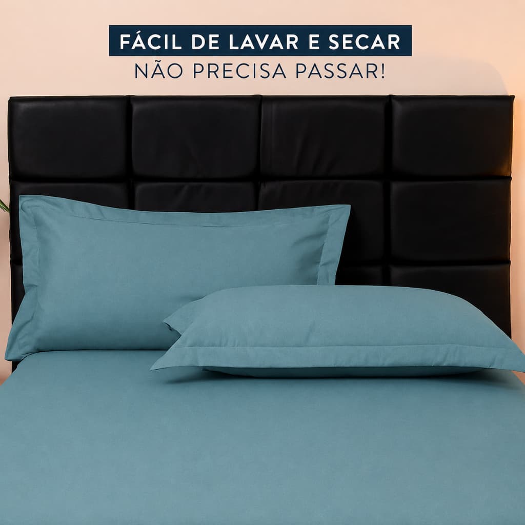 Kit 2 Fronhas King 90x50 Micro Percal 400 Fios Acetinado Toque Macio Premium