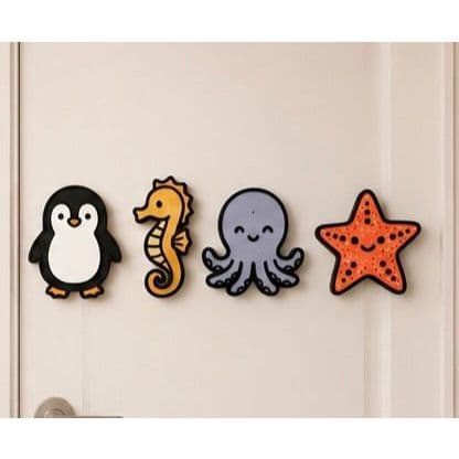 Quadro decorativo Infantil Fundo do MAR MDF Relevo 3D
