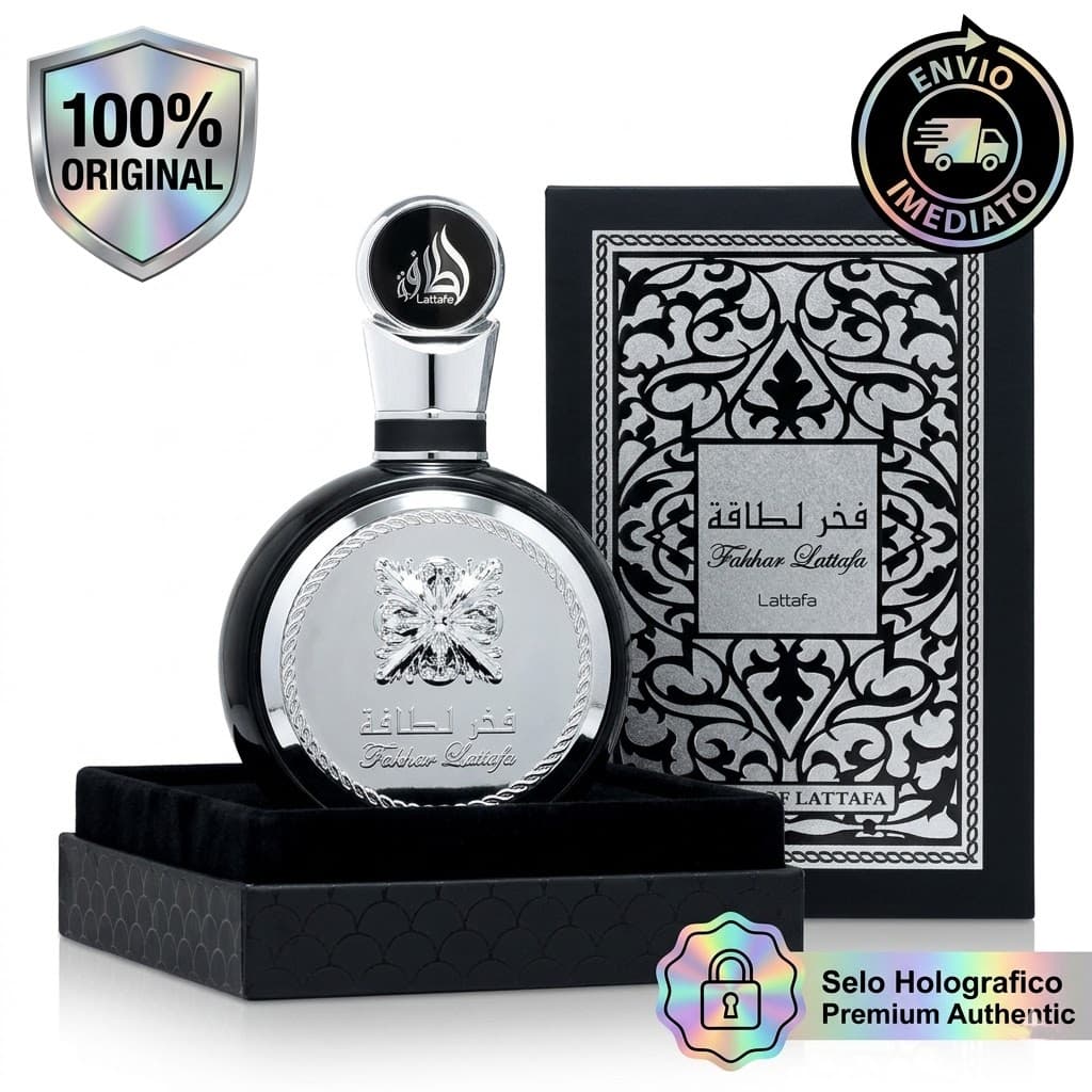 Lattafa Fakhar Black Perfume Masculino - 100ml Eau de Parfum (Original)