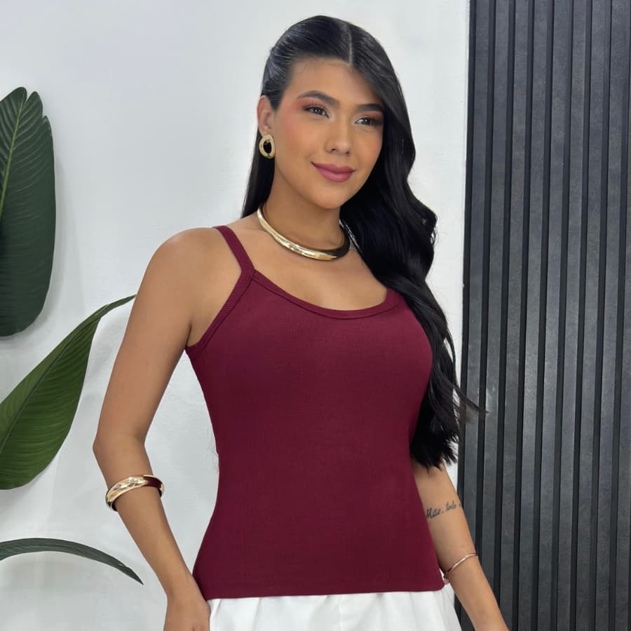 Blusa Regata Feminina Lisa Ribana Canelada Algodão Moda Blogueira Tendencia Alça Fina com Bojo