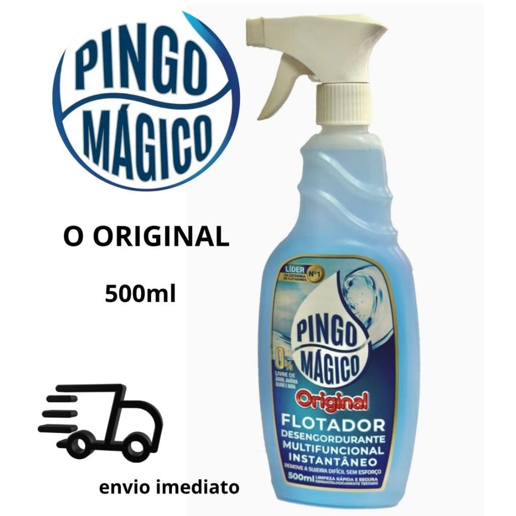 Pingo Mágico Original Flotador Extraforte Desengordurante Limpador Multifuncão Instantâneo Limpa tud
