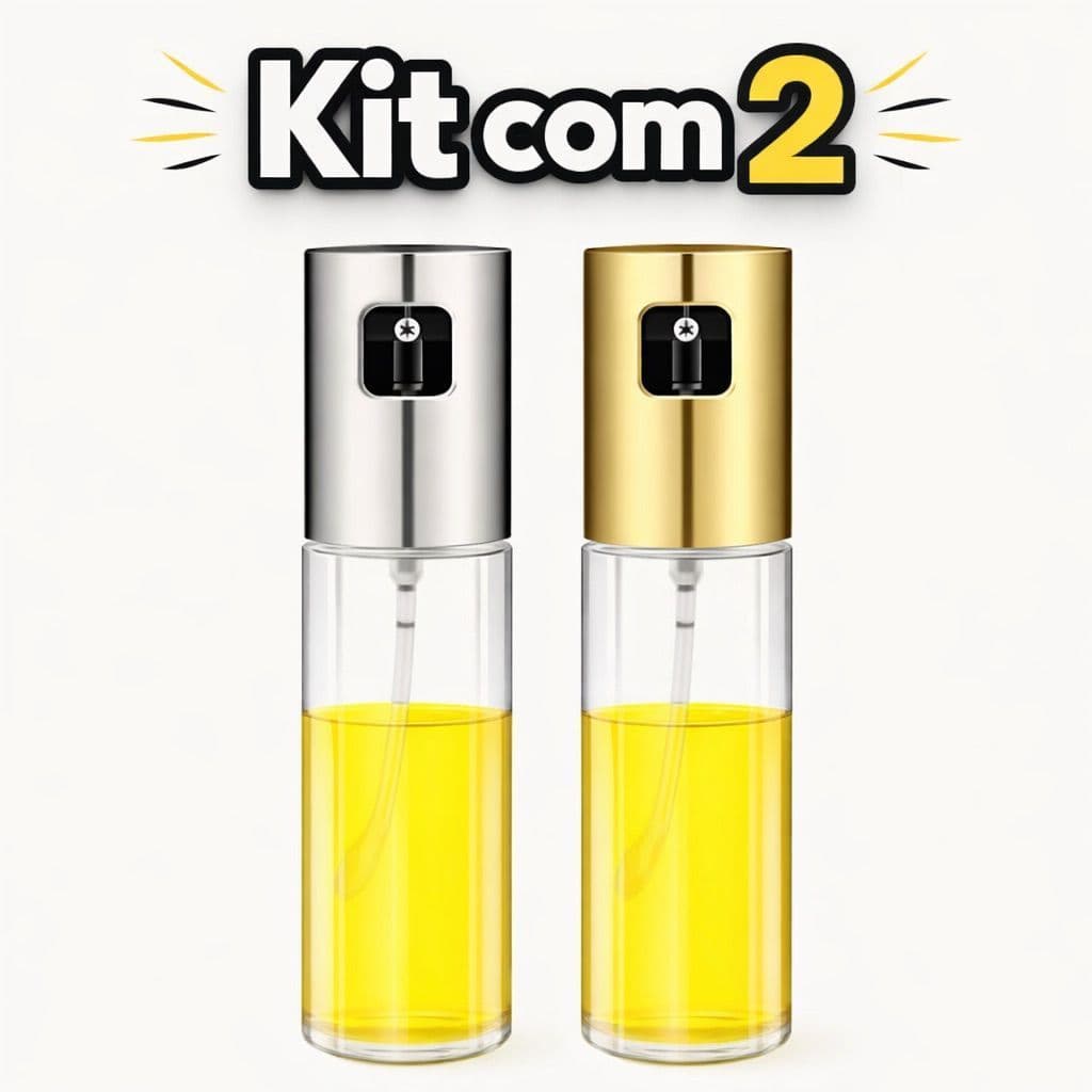 Kit 1/2/3 Spray Borrifador Galheteiro Gourmet Azeite Vinagre Óleo Vidro 100ml Cozinha