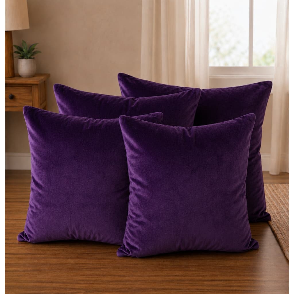 Kit 4 Capa de Suede Almofada Aveludado 42x42cm Premium - Pormoção