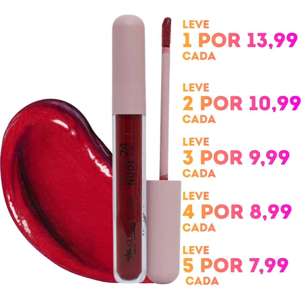 Max Love - Lip Oil Nude 24Horas 810 5ML