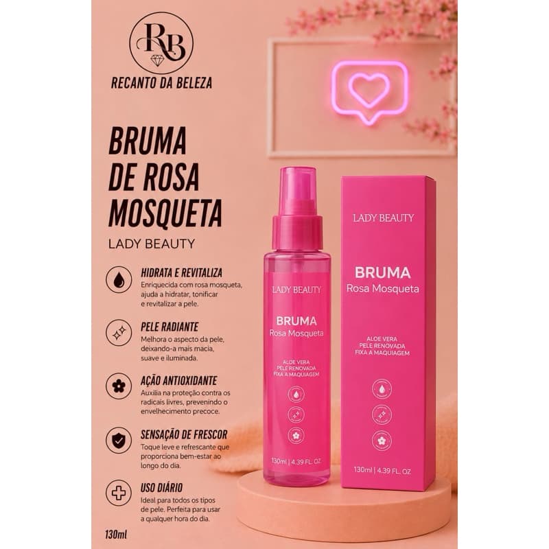 bruma fixadora rosa mosqueta laby beauty