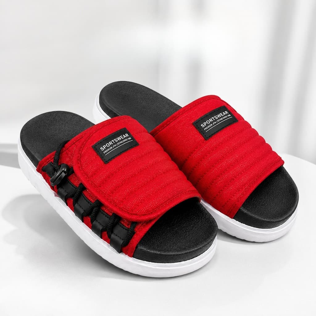 Chinelo Masculino Slide Nuvem Ajustável Preto Confortável Leve Casual Esportivo