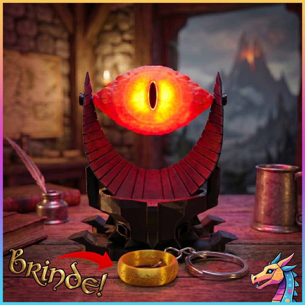 Luminária Olho de Sauron torre de Barad-dûr - Senhor dos Aneis