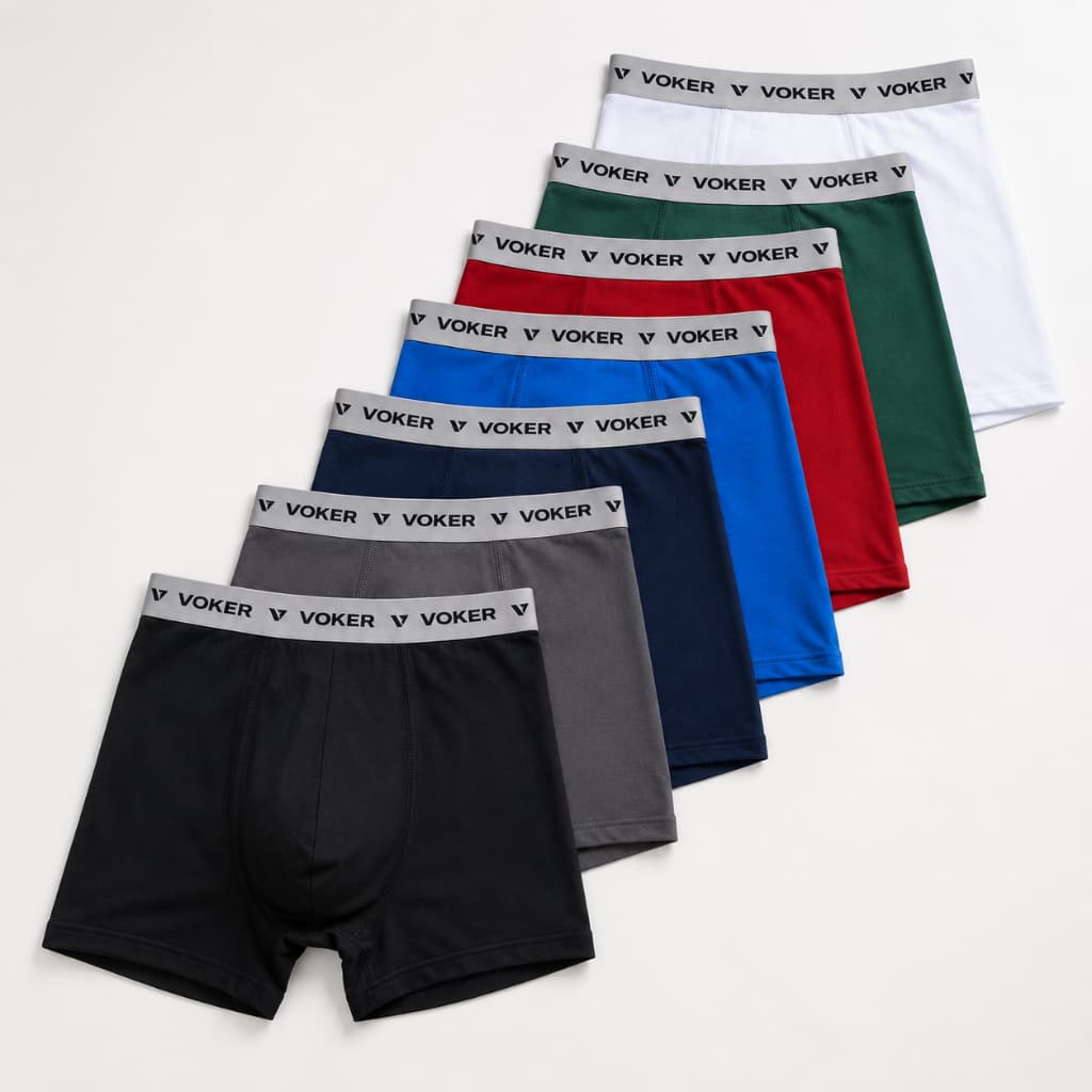 Kit 10 Cuecas Boxer Microfibra Confortável 100% Algodão Alta Qualidade Masculina Voker - Promoção !