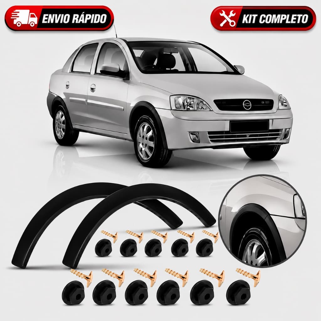 Moldura Paralama Dianteiro Corsa Hatch 2003 2004 2005