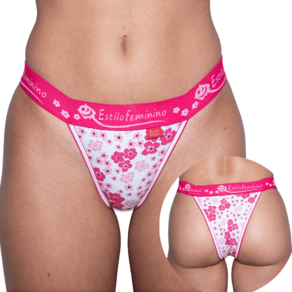 KIT 5/4/3 Calcinhas Femininas Sapeca Algodão Estampas Variadas Respirável Macia Antialérgica Premium