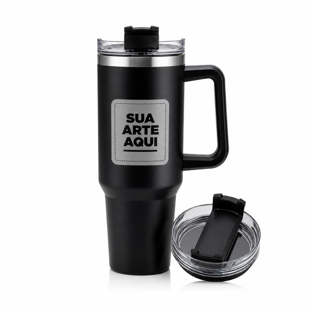 Kit 10 Copos Quencher Personalizado 1200ml Garrafa Caneca Neymar 1.2L Térmica Canudo C/ Tampa Chá Café Água