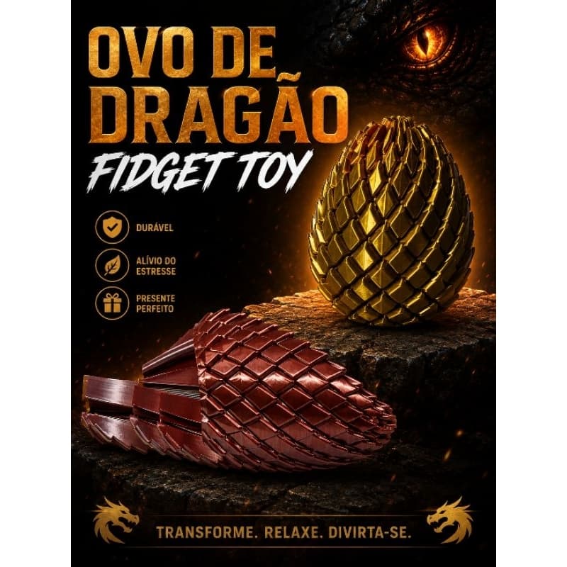 Brinquedo Relaxante Ovo de Dragão Harry Potter Fidget Toy